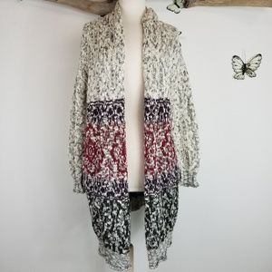 Ecote oversized cardigan coat marled texture